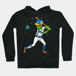 Space Alien Baseball Player Hoodie